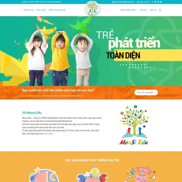 Theme WordPress bán đồ chơi, thiết bị giáo dục cho trẻ