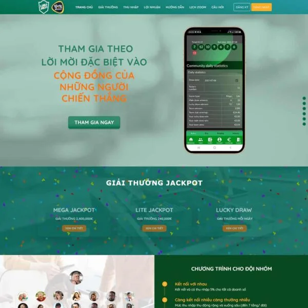 Theme WordPress giới thiệu đầu tư xổ số luckydozens