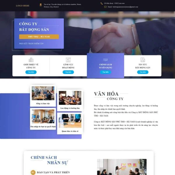 Theme WordPress Landing page tuyển dụng